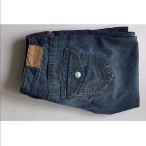 Women's Blue Ripped Jeans by True Religion Sz 27